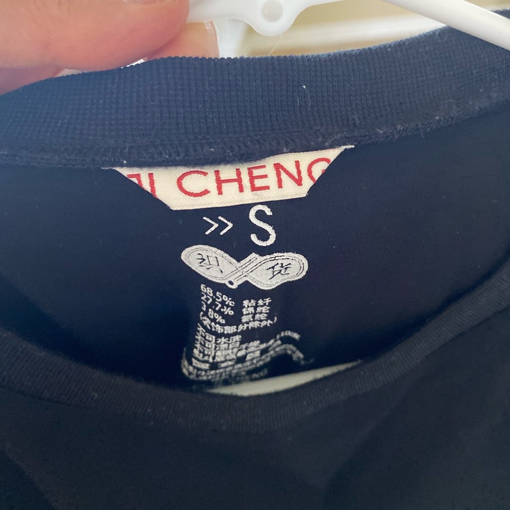 Angel Wings Black Sweater Small - image 4